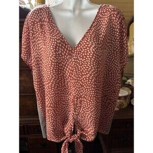 Mix Size XL Women’s Dotted Orange/White/Gray 44” Bust 23” L Waist Tie